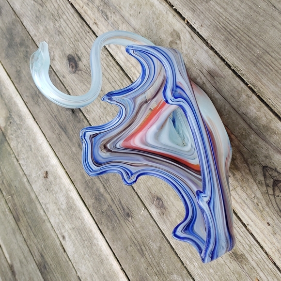 Murano swan in red, white and blue - Picture 3 of 3